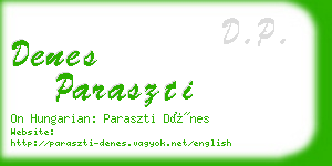 denes paraszti business card